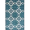 Loomaknoti Tecopa Vensley Blue/White ETR14BWH85 9 ft. 10 in. X 12 ft. 10 in. Rectangle Rug