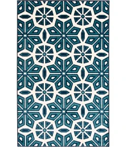 Loomaknoti Tecopa Vensley Blue/White ETR14BWH85 9 ft. 10 in. X 12 ft. 10 in. Rectangle Rug