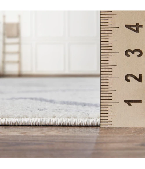 Loomaknoti Kissandrah Brynder Cream/Gray EKI001 2 ft. X 3 ft. Rectangle Rug