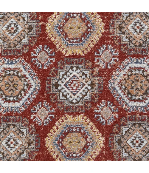 Loomaknoti Alsbrooke Delary Orange/Cream EA005 9 ft. 10 in. X 12 ft. 10 in. Rectangle Rug