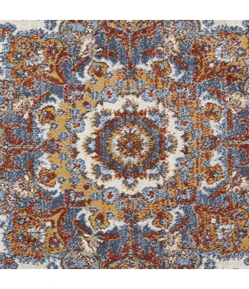 Loomaknoti Alsbrooke Amrenta Cream/Blue EA001 9 ft. 10 in. X 12 ft. 10 in. Rectangle Rug