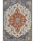 Loomaknoti Alsbrooke Kapirah Cream/Blue EA008 6 ft. 7 in. X 9 ft. 2 in. Rectangle Rug