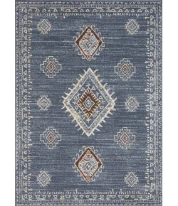 Loomaknoti Alsbrooke Temarnie Blue/Cream EA007 5 ft. 3 in. X 7 ft. 3 in. Rectangle Rug