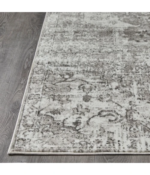 Loomaknoti Rhane Alemern Gray/Cream ER019 3 ft. 3” X 5 ft. 3” Rectangle Rug