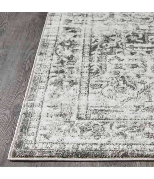 Loomaknoti Rhane Aliziaz Cream/Gray ER020 4 ft.  X 6 ft.  Rectangle Rug