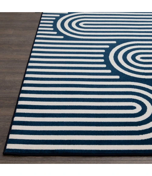 Loomaknoti Tecopa Sedvick Blue/White ETR06BWH55 5 ft. 3” X 7 ft. 3” Rectangle Rug