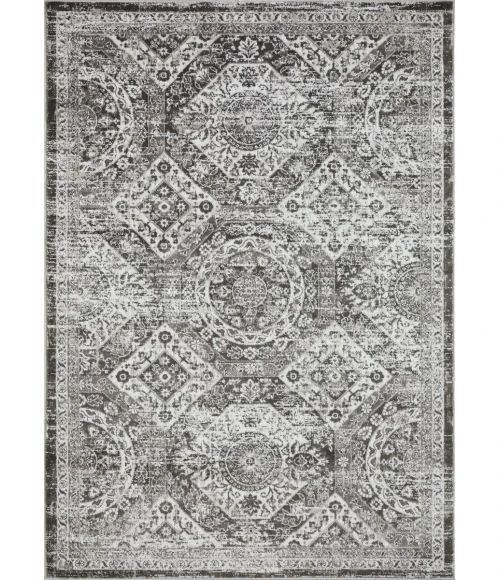 Loomaknoti Rhane Alvezi Gray/Cream ER017 5 ft. 3” X 7 ft. 3” Rectangle Rug
