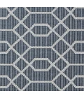 Loomaknoti Breyleigh Chendler Blue/Cream EB001 4 ft. X 6 ft. Rectangle Rug