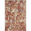 Loomaknoti Alsbrooke Amibell Orange/Red EA002 5 ft. 3 in. X 7 ft. 3 in. Rectangle Rug