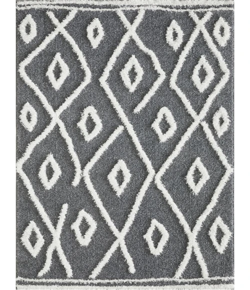 Loomaknoti Vemoa Avonako Blue/Cream EV003 2 ft.  X 6 ft. 7” Rectangle Rug