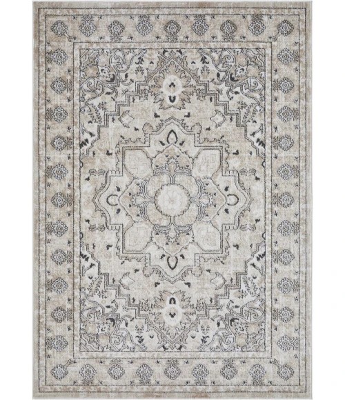 Loomaknoti Kehleigh Avalie Cream/Beige EK017 5 ft. 3 in. X 7 ft. 3 in. Rectangle Rug