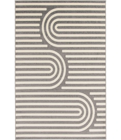 Loomaknoti Tecopa Sedvick Gray/White ETR06GRW12 2 ft.  X 6 ft. 7” Rectangle Rug