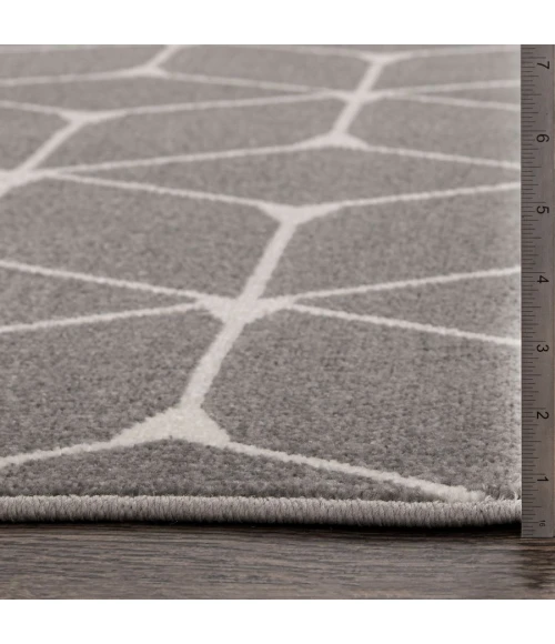 Loomaknoti Tecopa Shamid Gray/White ETR09GRW85 9 ft. 10 in. X 12 ft. 10 in. Rectangle Rug