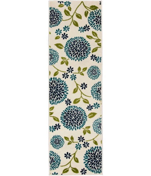 Loomaknoti Tecopa Tenavon Blue/White ETR17BWH12 2 ft.  X 6 ft. 7” Rectangle Rug