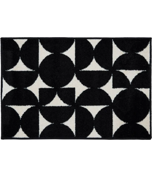 Loomaknoti Tecopa Sevella Black/White ETR07BLW20 3 ft. 3” X 5 ft. 3” Rectangle Rug