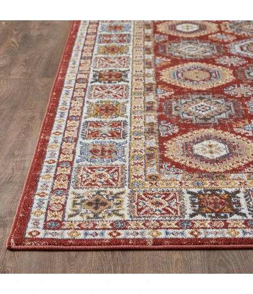 Loomaknoti Alsbrooke Delary Orange/Cream EA005 9 ft. 10 in. X 12 ft. 10 in. Rectangle Rug