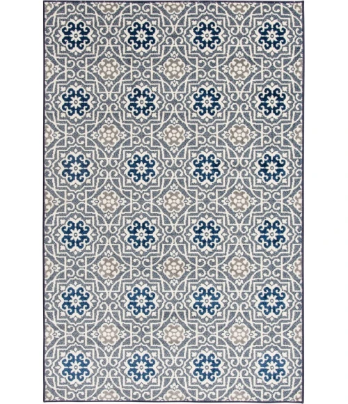 Loomaknoti Tecopa Kidore Blue/White ETR03BWH08 2 ft.  X 3 ft.  Rectangle Rug