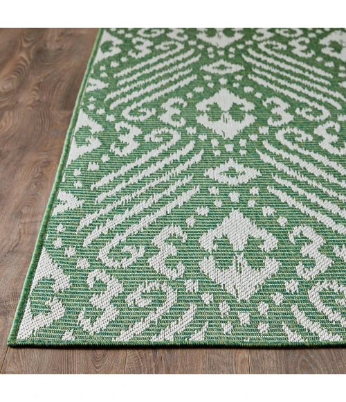 Loomaknoti Breyleigh Calitrah Green/Cream EB005 4 ft. X 6 ft. Rectangle Rug