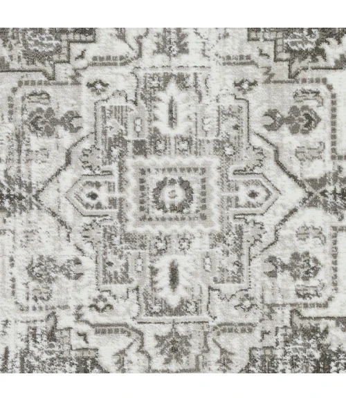 Loomaknoti Rhane Alvner Gray/Cream ER018 9 ft. 10 in. X 12 ft. 10 in. Rectangle Rug