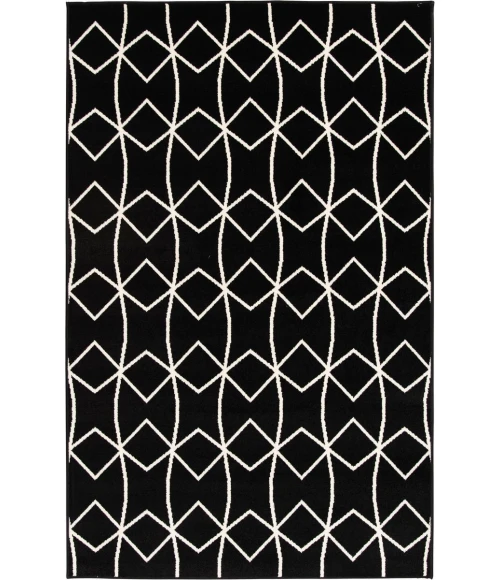 Loomaknoti Tecopa Tamariez Black/White ETR11BLW12 2 ft.  X 6 ft. 7” Rectangle Rug