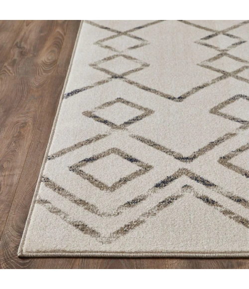 Loomaknoti Taytum Rocey White/Gray ET001 9 ft. 10 in. X 12 ft. 10 in. Rectangle Rug