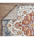 Loomaknoti Alsbrooke Kapirah Cream/Blue EA008 4 ft. X 6 ft. Rectangle Rug