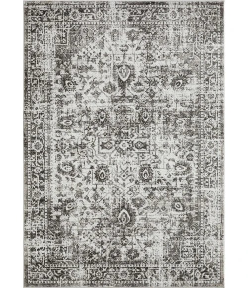 Loomaknoti Rhane Allory Gray/Cream ER014 2 ft.  X 3 ft.  Rectangle Rug