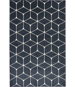 Loomaknoti Tecopa Shamid Blue/White ETR09BWH85 9 ft. 10 in. X 12 ft. 10 in. Rectangle Rug
