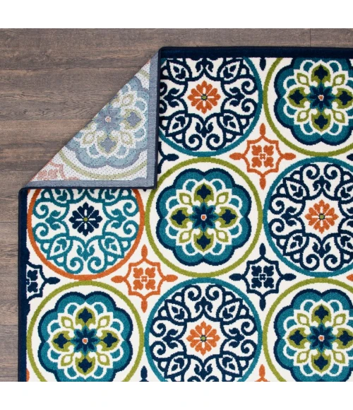 Loomaknoti Tecopa Nerleno Blue/Orange ETR01MI50 4 ft.  X 6 ft.  Rectangle Rug