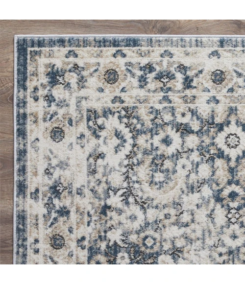 Loomaknoti Kehleigh Otindas Blue/Cream EK010 5 ft. 3 in. X 7 ft. 3 in. Rectangle Rug