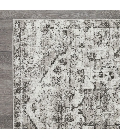 Loomaknoti Rhane Alemern Gray/Cream ER019 3 ft. 3” X 5 ft. 3” Rectangle Rug