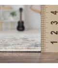 Loomaknoti Kehleigh Adrean Cream/Blue EK008 9 ft. 10 in. X 12 ft. 10 in. Rectangle Rug