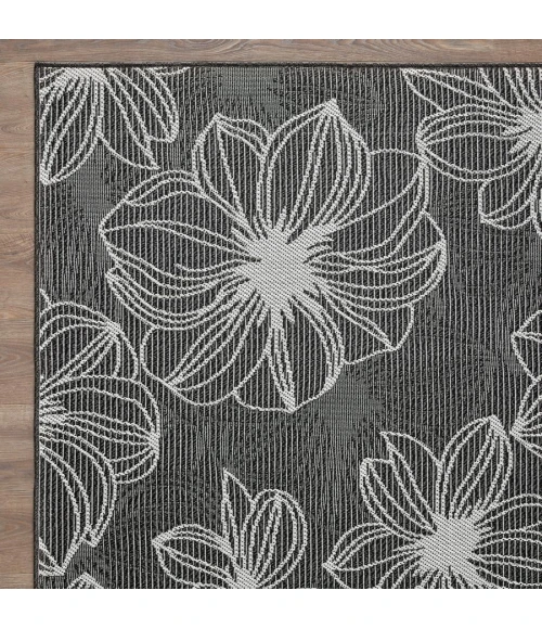 Loomaknoti Breyleigh Cerimia Gray/Cream EB007 6 ft. 7 in. X 9 ft. 2 in. Rectangle Rug