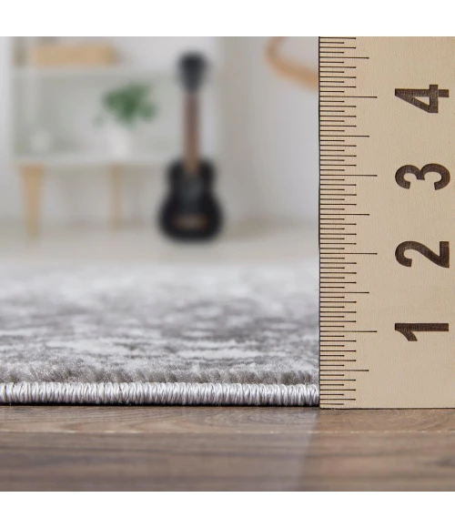 Loomaknoti Rhane Valeina Gray/Cream ER004 2 ft. X 6 ft. 7 in. Rectangle Rug