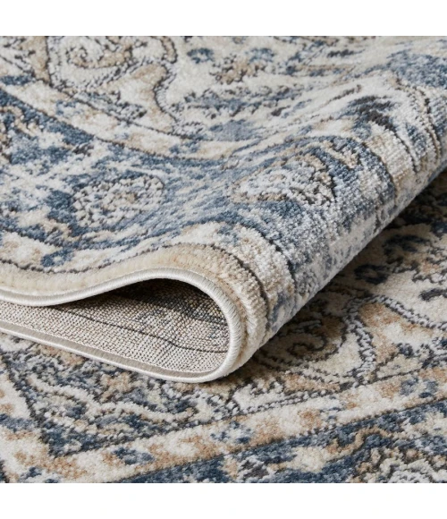 Loomaknoti Kehleigh Avalie Blue/Cream EK017 2 ft. X 3 ft. Rectangle Rug