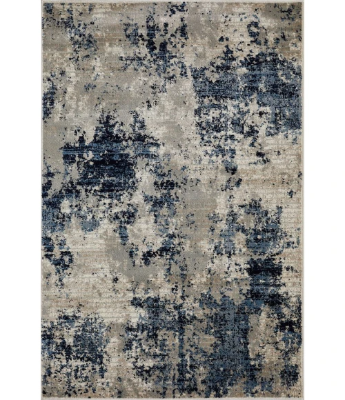 Loomaknoti Celena Alimon Blue/Cream EC001 5 ft. 3 in. X 7 ft. 3 in. Rectangle Rug