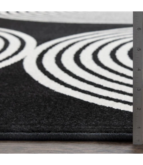 Loomaknoti Tecopa Milburm Black/White ETR05BLW60 6 ft. 7” X 9 ft. 2” Rectangle Rug