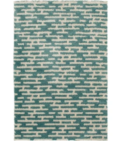 Central Oriental Tulsa Gordie Aq/Cr Area Rug 5 ft. X 7 ft. 3 in. Rectangle