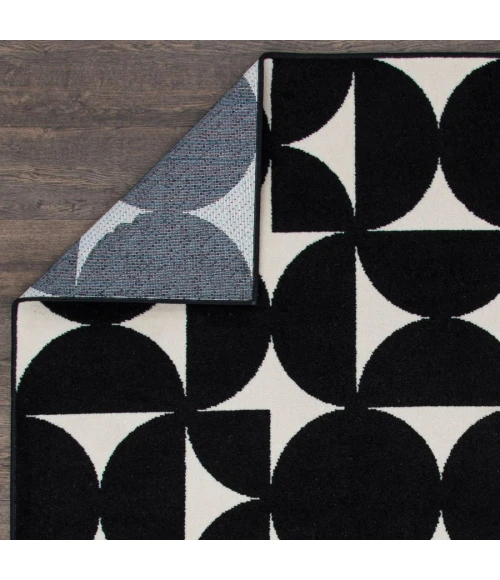 Loomaknoti Tecopa Sevella Black/White ETR07BLW85 9 ft. 10 in. X 12 ft. 10 in. Rectangle Rug