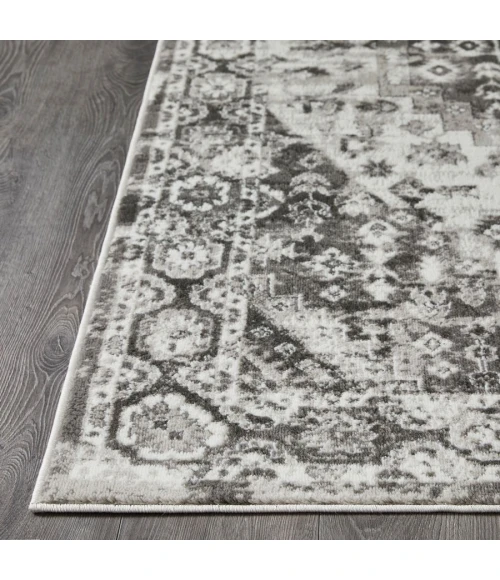 Loomaknoti Rhane Adleigh Cream/Gray ER012 5 ft. 3” X 7 ft. 3” Rectangle Rug