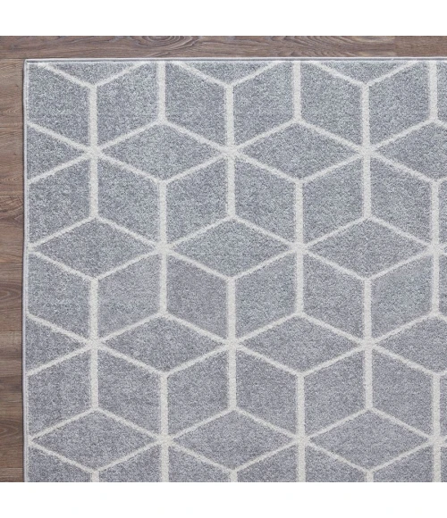 Loomaknoti Kissandrah Beraddo Gray/Cream EKI003 5 ft. 3 in. X 7 ft. 3 in. Rectangle Rug