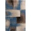Central Oriental Structures Dusk/Multi Abstract 2ft.3in. x 7ft.6in. Rect. Rug