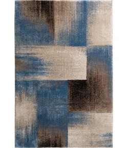 Central Oriental Structures Dusk/Multi Abstract 2ft.3in. x 7ft.6in. Rect. Rug