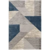 Central Oriental Structures Buff/Metal Geometric 6ft.6 x 9ft.6in. Rect. Rug