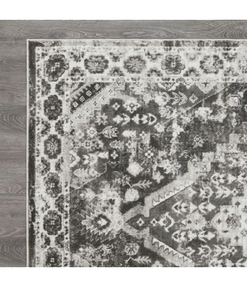 Loomaknoti Rhane Adleigh Gray/Cream ER012 2 ft.  X 3 ft.  Rectangle Rug