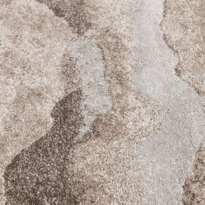 Central Oriental Structures Mink/Java Abstract 7ft.10in. x 9ft.10in. Rect. Rug