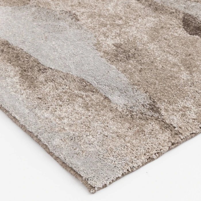 Central Oriental Structures Mink/Java Abstract 7ft.10in. x 9ft.10in. Rect. Rug
