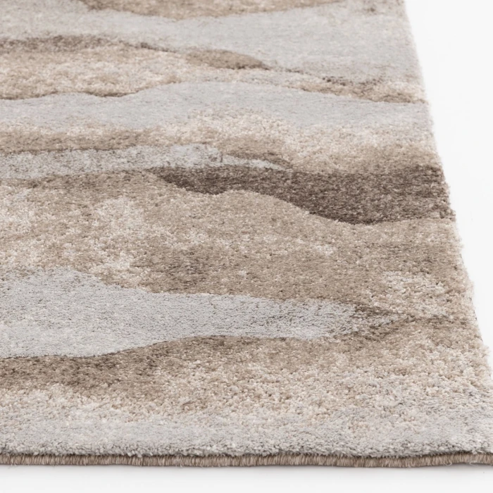 Central Oriental Structures Mink/Java Abstract 7ft.10in. x 9ft.10in. Rect. Rug