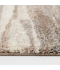 Central Oriental Structures Buff/Metal Abstract 5ft. x 7ft.6in. Rect. Rug