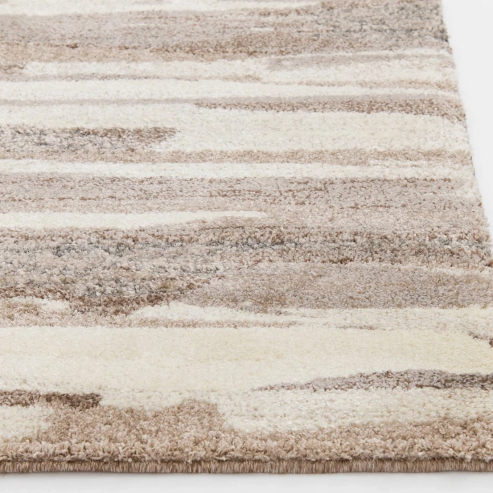 Central Oriental Structures Buff/Metal Abstract 5ft. x 7ft.6in. Rect. Rug